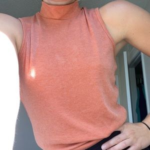 Burnt orange turtle neck tank
